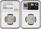 1 florin Australia 1934-35, NGC AU58, 100th Anniv. of Victoria and Melbourne -