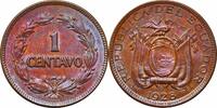 1 centavo Ecuador 1928, UNC, República del Ecuador (1919 - 1987) -