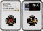 2 euro France 2014, NGC PF69 UC, World AIDS Day, Colored -