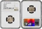 5 centimes Belgium French, NGC MS65, King Leopold II (1865 - 1909) Pop 4/1 -