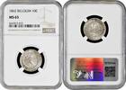 10 centimes Belgium 1862, NGC MS65, King Leopold I (1832 - 1865) -