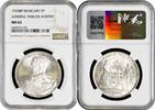 5 pengo Hungary 1939 BP, NGC MS63, Admiral Miklos Horthy -