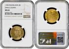 2 dinara Yugoslavia 1938, NGC MS64 SMALL CROWN, King Peter II (1934 - 1945) -