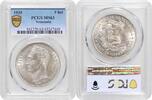 5 bolivares Venezuela  1935, PCGS MS63, United States of Venezuela (1879-1952)