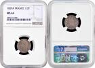 1/2 franc France 1829 A, NGC MS64, King Charles X (1824 - 1830) -