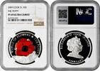 5 dollars Cook Islands  2009, NGC PF69 UC, World of Flowers - Poppy Top Pop 2/0