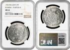 20 francs Belgium Flemish - Pos. B, NGC MS62, King Albert I (1910 - 1934) -