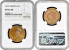 ore Sweden 5 ore 1872, NGC MS65 RB, King Charles XV (1859 - 1872) -