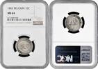10 centimes Belgium 1862, NGC MS64, King Leopold I (1832 - 1865) -
