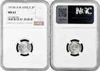 3 pence British West Africa  1919 H, NGC MS63, British colony (1907 - 1966)