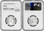 2 korona Hungary 1914 KB, NGC MS63, Emperor Franz Joseph I (1848 - 1916) -