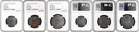 3 soldi Gorizia 1, 2 1733-34 (1977), NGC MS70 BN RESTRIKE, County (1733-1802) -