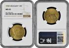 10 centesimos Uruguay 1930, NGC MS65, 100th Anniv. - Constitution of Uruguay -
