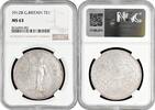 1 dollar Great Britain 1912 B, NGC MS63, British Trade Dollar silver coin -