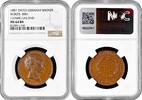 bronze Germany medal 1887, NGC MS64 BN, 100th Birthday of Ludwig Uhland -