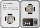 20 centimes Belgium 1861, NGC AU58, King Leopold I (1832 - 1865) -