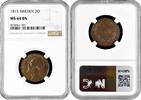 ore Sweden 2 ore 1873, NGC MS64 BN, King Oscar II (1873 - 1907) -