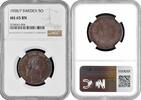 ore Sweden 5 ore 1858/7, NGS MS65 BN, King Oscar I (1844 - 1859) Pop 4/1 -