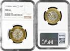10 pesos Mexico Mo, NGC MS66, United Mexican States (1992 - 2023) -