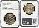 20 pesos Mexico 2000 Mo, NGC MS66, Xiuhtecuhtli - Lord of Fire -