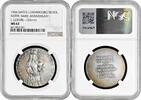 medal Luxembourg silver 1966, NGC MS62, Notre-Dame anniversary -