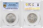 50 sentimos Philippines 1885, PCGS MS63, Spanish Colonia (1861 - 1897) -