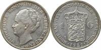 1 gulden Netherlands 1929, UNC, Queen Wilhelmina (1890 - 1948) silver coin -