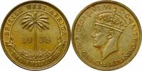 2 shillings British West Africa  1938 KN, UNC, King George VI (1937-1952) unz