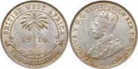 2 shillings British West Africa 1916 H, UNC, King George V (1910 - 1936) -
