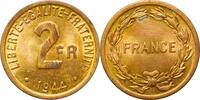 2 francs France 1944, UNC, Fourth Republic (1944 - 1959) -