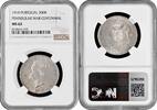 500 reis Portugal 1910, NGC MS62, Peninsular War Centennial silver coin -