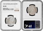 1 gulden Netherlands 1924, NGC AU58, Queen Wilhelmina (1890 - 1948) silver -