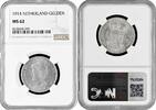1 gulden Netherlands 1914, NGC MS62, Queen Wilhelmina (1890 - 1948) -