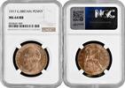 1 penny Great Britain 1917, NGC MS64 RB, King George V (1910 - 1936) -