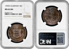 8 doubles Guernsey 1903 H, NGC MS65 BN, Guernsey pound (1830 - 1966) Top Pop -