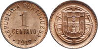 1 centavo Portugal 1917, BU, Portuguese Republic (1911 - 1969) -