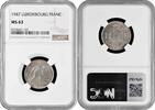 1 franc 1947  Luxembourg   1947, NGC MS63,  Grand Duchess Charlotte (1918 - 1964)  Luxembourg   1947, NGC MS63,  Grand Duchess Charlotte (1918 - ...