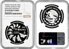 100 pesos Mexico 1987, NGC PF69 UC, World Wildlife Fund - Monarch Butterfly -