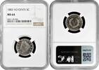 5 cents USA 1883, NGC MS64, Liberty Nickel, without CENTS -