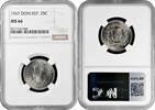 25 centavos Dominican Republic  1967, NGC MS66, Republic (1937 - 2023)