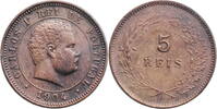 5 reis Portugal 1904, XF, King Carlos I (1889 - 1908) -