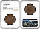 10 para Serbia 1868, NGC AU58 BN, Prince Mihailo Obrenoviс III (1860 - 1868) -