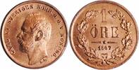 ore Sweden 1 ore 1867, BU, King Charles XV (1859 - 1872) -