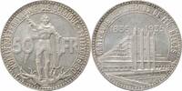 50 francs Belgium French - Pos. A, UNC, Railway Centennial Coin Alignment -