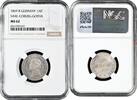 1/6 thaler Saxe-Coburg-Gotha 1869 B, NGC MS62, 25th Reign of Duke Ernst II -
