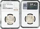 2 mark Prussia 1913 A, NGC MS64, 25th Anniversary - Accession of Wilhelm II -