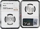 50 centavos Philippines 1945 S, NGC MS65, U.S. Administration (1903 - 1945) -