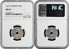 ore Norway 50 ore 1927, NGC MS63, King Haakon VII (1906 - 1957) -