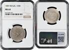 100 reis Brazil 1889, NGC MS64, First Republic (1889 - 1942) -