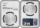 1 Dollar 1880 S  USA   1880 S, NGC MS65,  Morgan Dollar  silver coin USA   1880 S, NGC MS65,  Morgan Dollar  silver coin